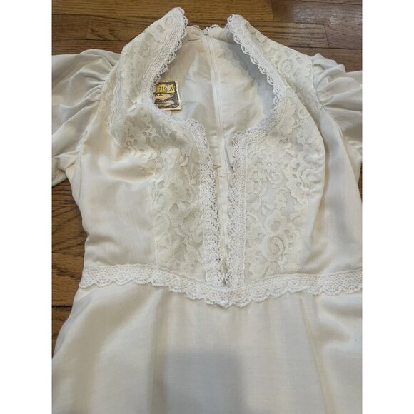 Vintage Gunne Sax Jessica By Jessica San Francisco 1970’s Size 9 White Frilly - Picture 12 of 16